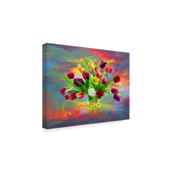 Ata Alishahi 'Colorful Flowers' Canvas Art,18x24
